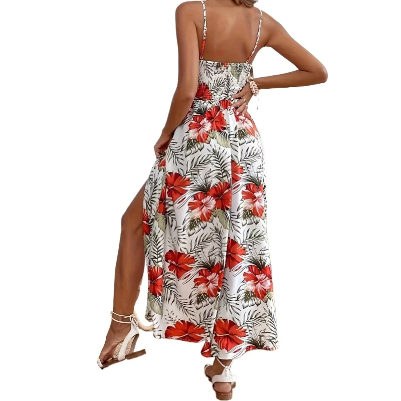 Женское атласное платье миди Завязка спереди с открытой спиной разрезом полый