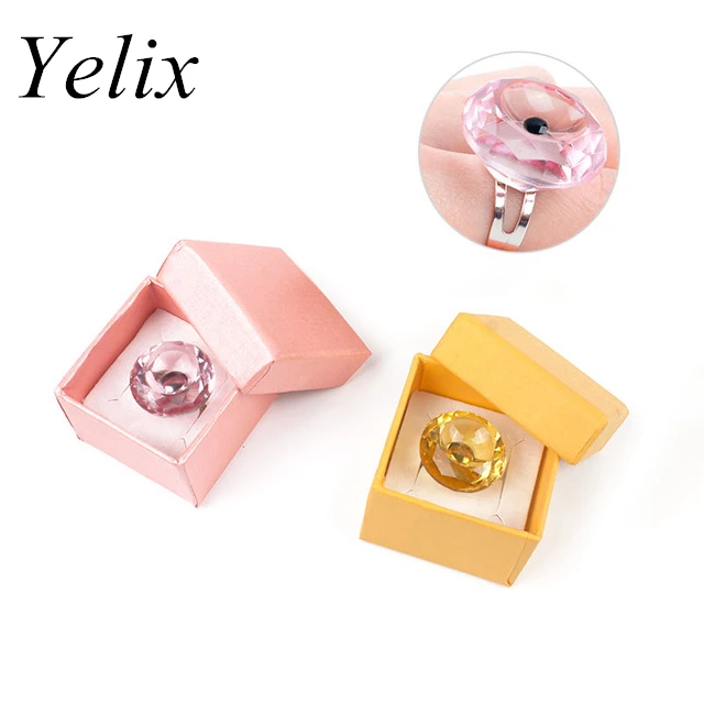 

Eyelash Adjustable Glue Ring Crystal Finger Ring Adhesive Eyelash Extension Pallet Holder Makeup Tool