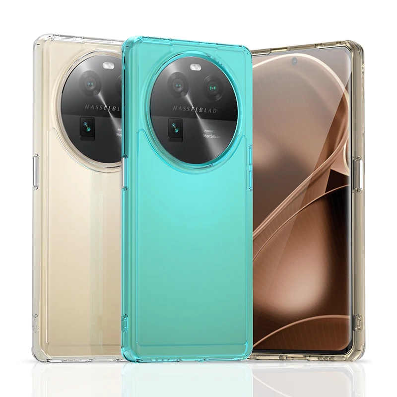

Clear Case For OPPO Find X6 5G Cover OPPO Find X6 Fundas Shell Coque Candy Color Soft Flexible TPU Back Bumper OPPO Find X6