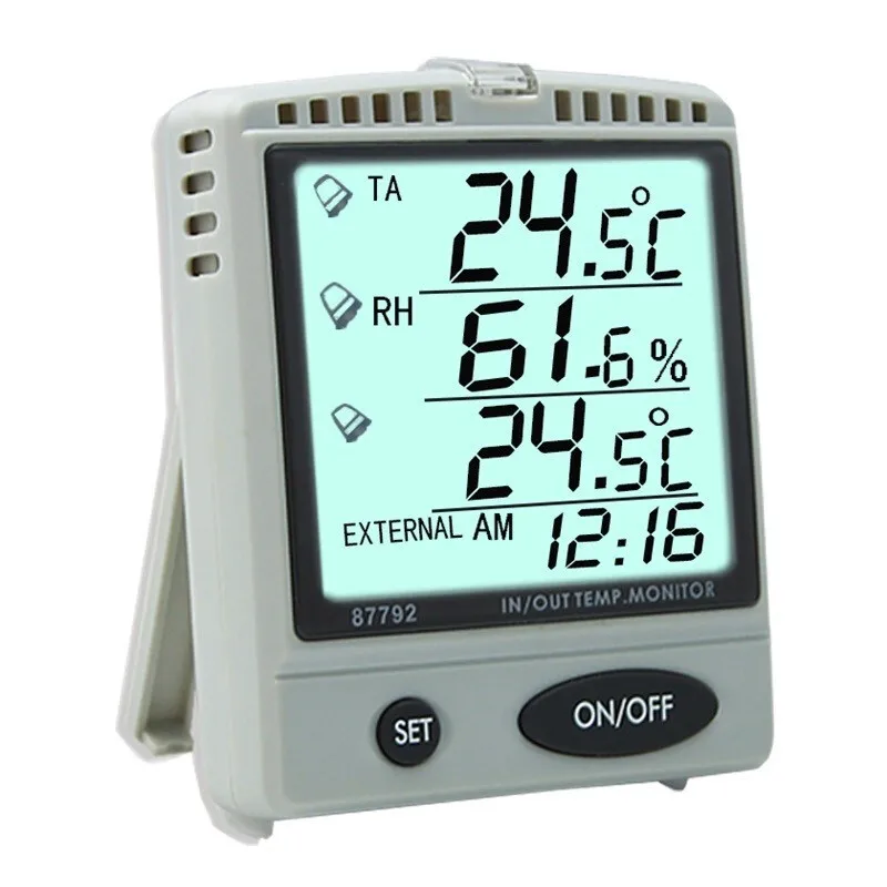

AZ87792 desktop wall-mounted external probe temperature and humidity recorder WBGT index dew point hygrometer