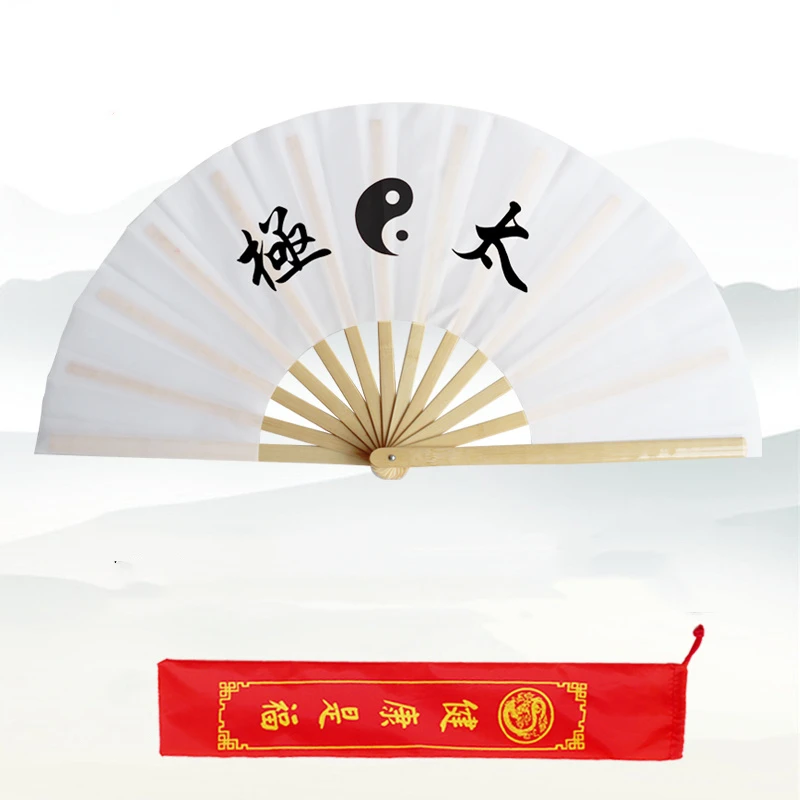 Отличный китайский тай-чи, кунг-фу, кольцевой веер, выбранный бамбуковый ребер, веер для танцевальных представлений, пара складных ручных вееров для боевых искусств эпичные схватки боевых магов избиение на арене хрени