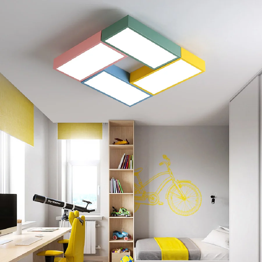 

Светодиодный потолочный светильник 72 Вт, современный скандинавский потолочный светильник для детской комнаты, домашнее освещение с дистан...