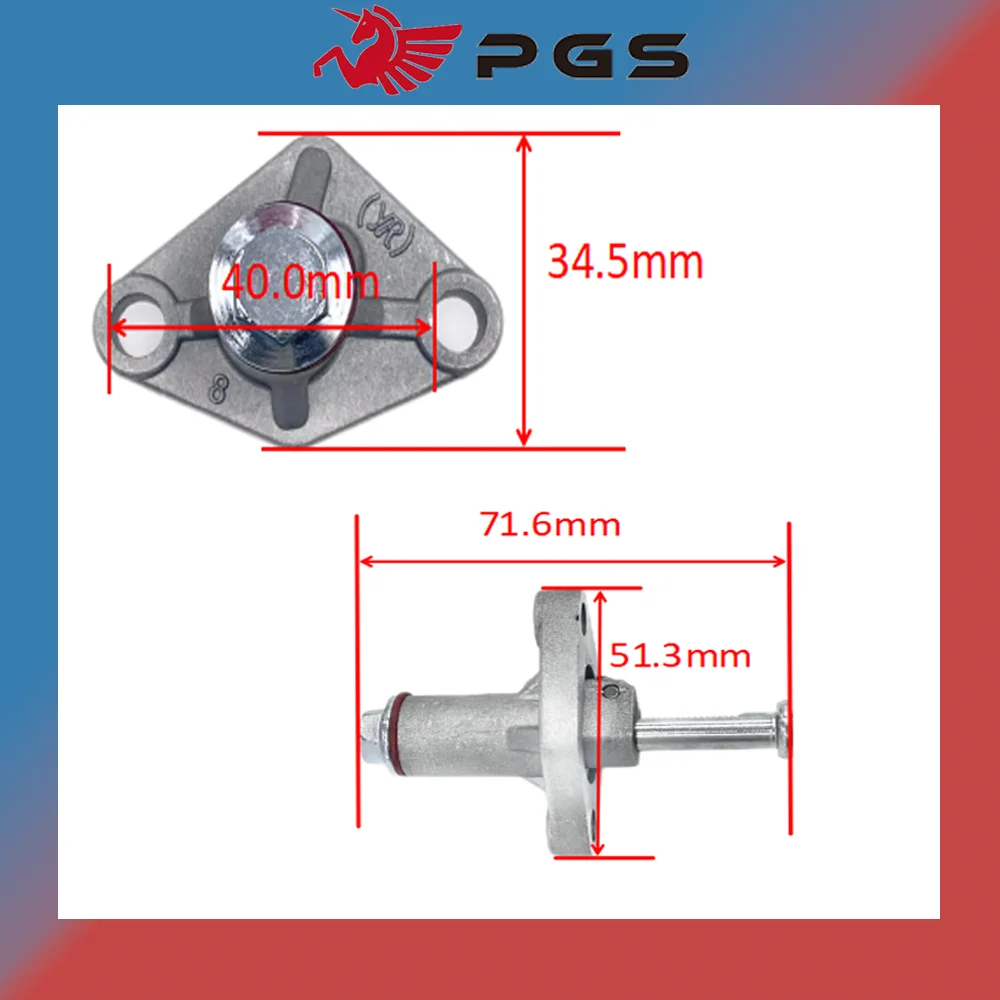 Фото Натяжитель цепи и цепь ГРМ для Linhai 300cc Stels ATV 300B Buyang 300cc D300 G300 H300 2.4.01.0050 2.4.01.0080 №2
