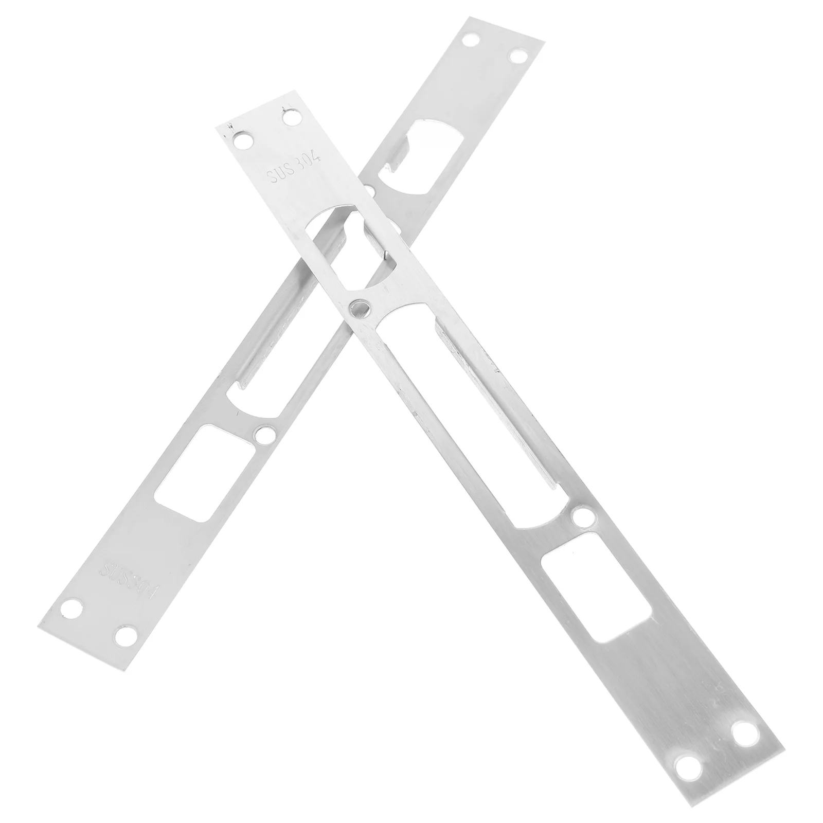

2pcs Deadbolt Door Cover Plate Stainless Steel Plates Strike Door Reinforcement Plate Lock