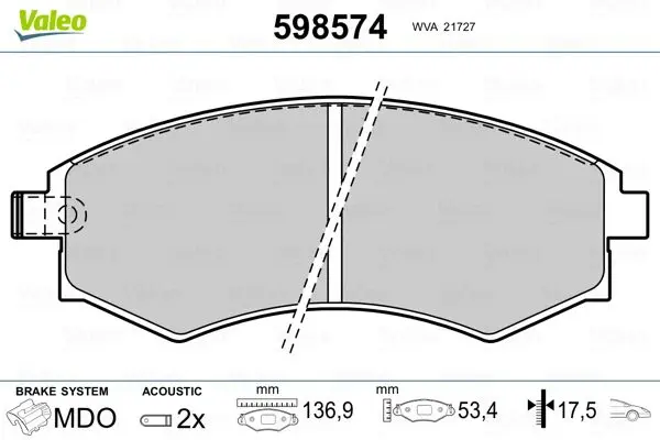 

598574 для ten brake BALATASI ELANTRA 90 97 SONATA 90 98 COUPE 96 98 COUPE 96 98 04 KORANDO 99 04