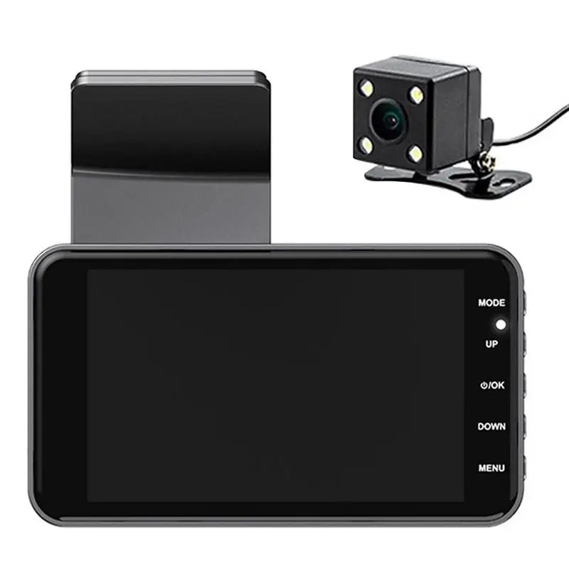 

2022 New Car Driving Recorder Front And Rear Dual Lens Camera Wide Angel DVR Car Parking Reversing Driving Night Vision Dash Cam