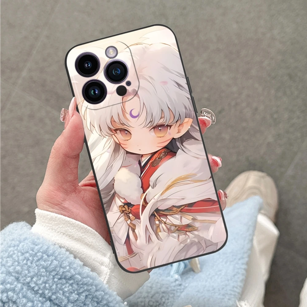 Чехол для мобильного телефона Inuyasha Sesshoumaru iPhone 15 14 13 12 11 X XR XS 8 7 Pro Max Plus Mini черный