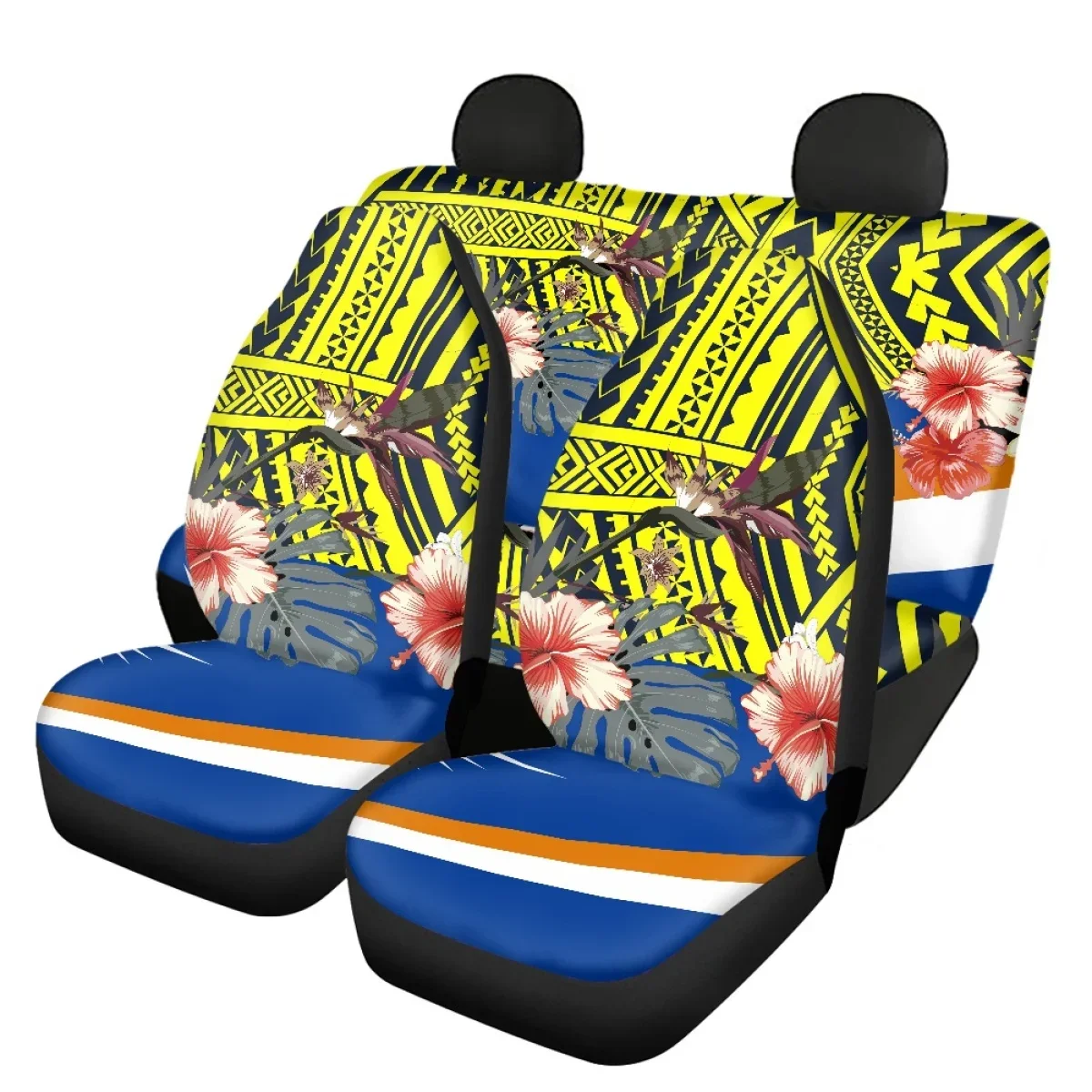 Чехлы на сиденья автомобиля Нескользящие чехлы передние и задние с рисунком в