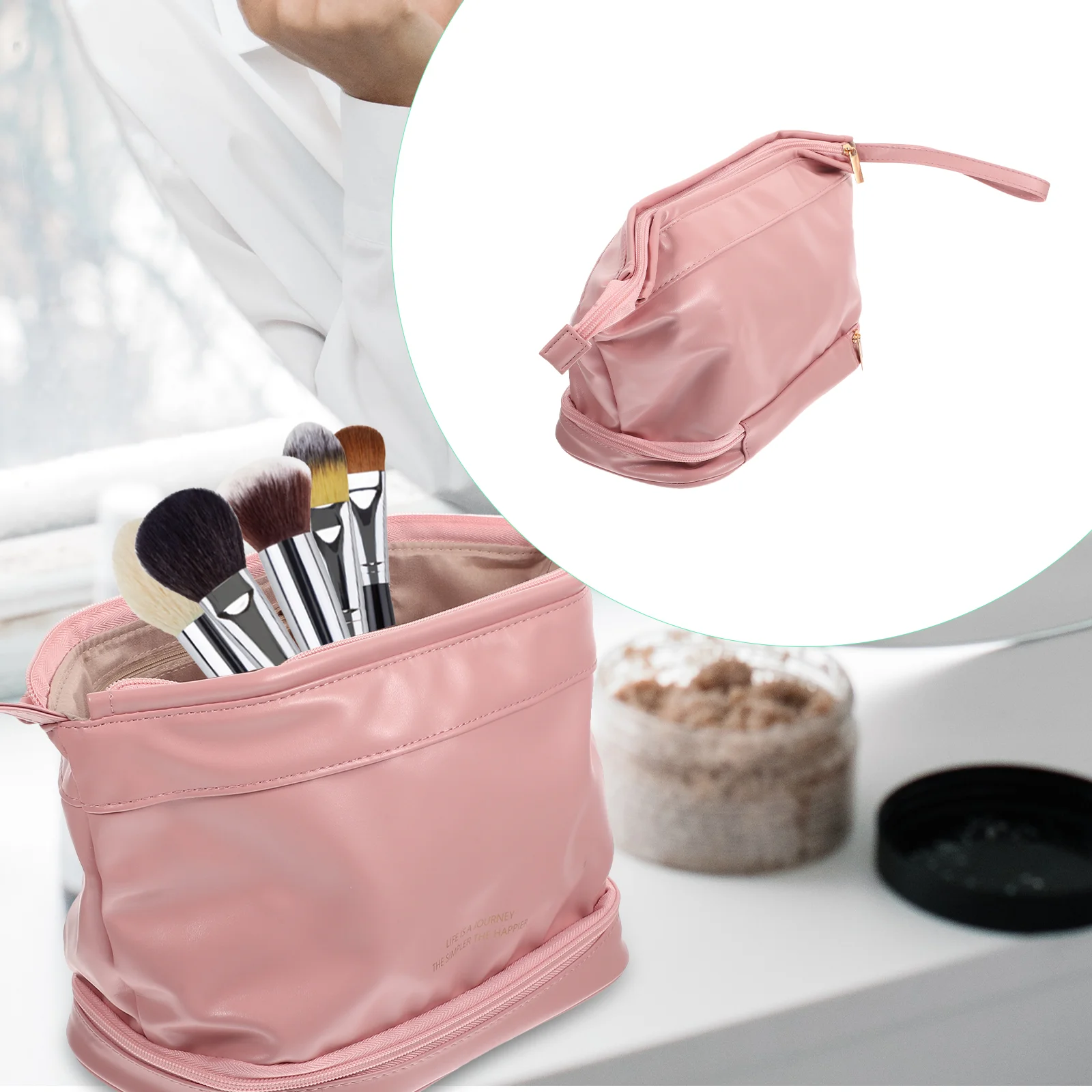 

Bag Storage Makeup Holdingtool Holder Travel Portable Convenient Toiletry Practical Organizing Capacity Large Accessory