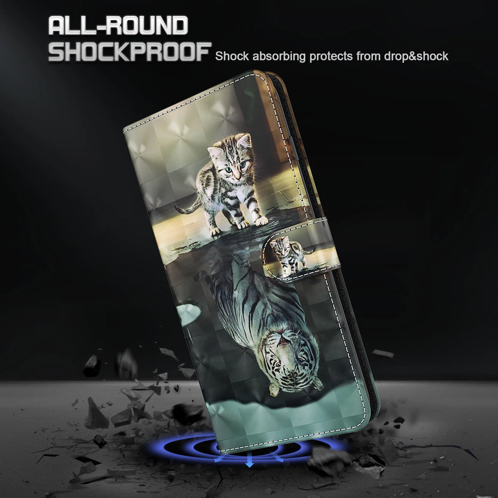 Flip Leather Phone Case For Samsung Galaxy J3 J5 2016 2017 J2 Core A12 A32 A42 A52 A52S A72 Wallet Card Holder Stand Book Cover