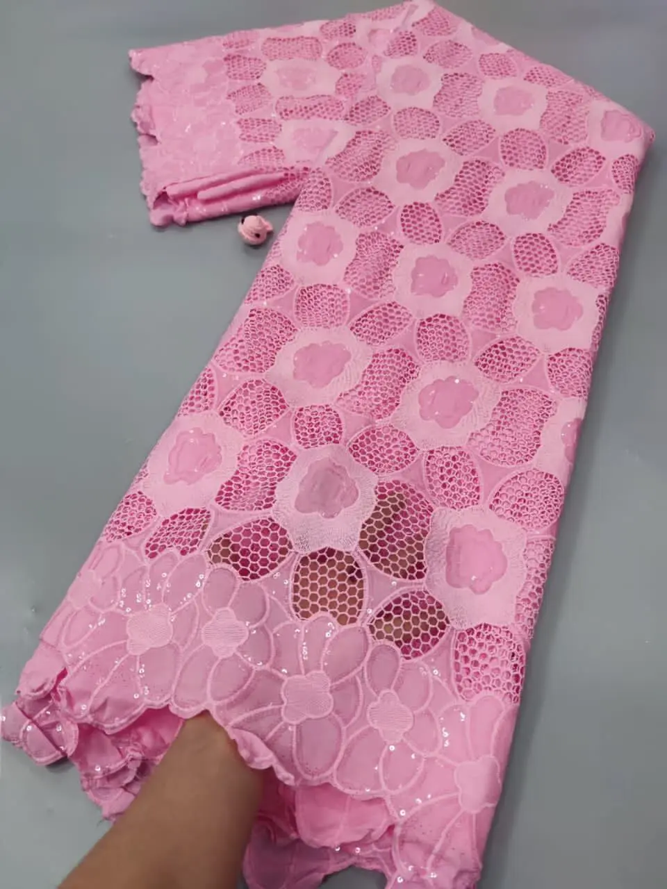 Желтая африканская кружевная ткань высокого качества швейцарская вуаль Дубай