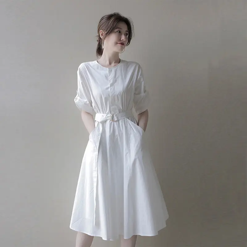 

Woman Dress White Clothes Chic and Elegant Pretty Midi Dresses for Women 2023 Formal Occasion Offer Free Shipping Aesthetic X Xl