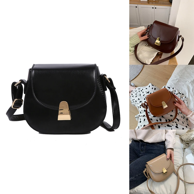 

Ladies Classic Elegant Retro Fashion PU Leather Outing Shoulder Bag Messenger Bag Handbag