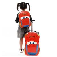 3d kids suitcase car travel luggage on wheels children cartoon travel trolley suitcase for boys suitcase kids rolling luggage
