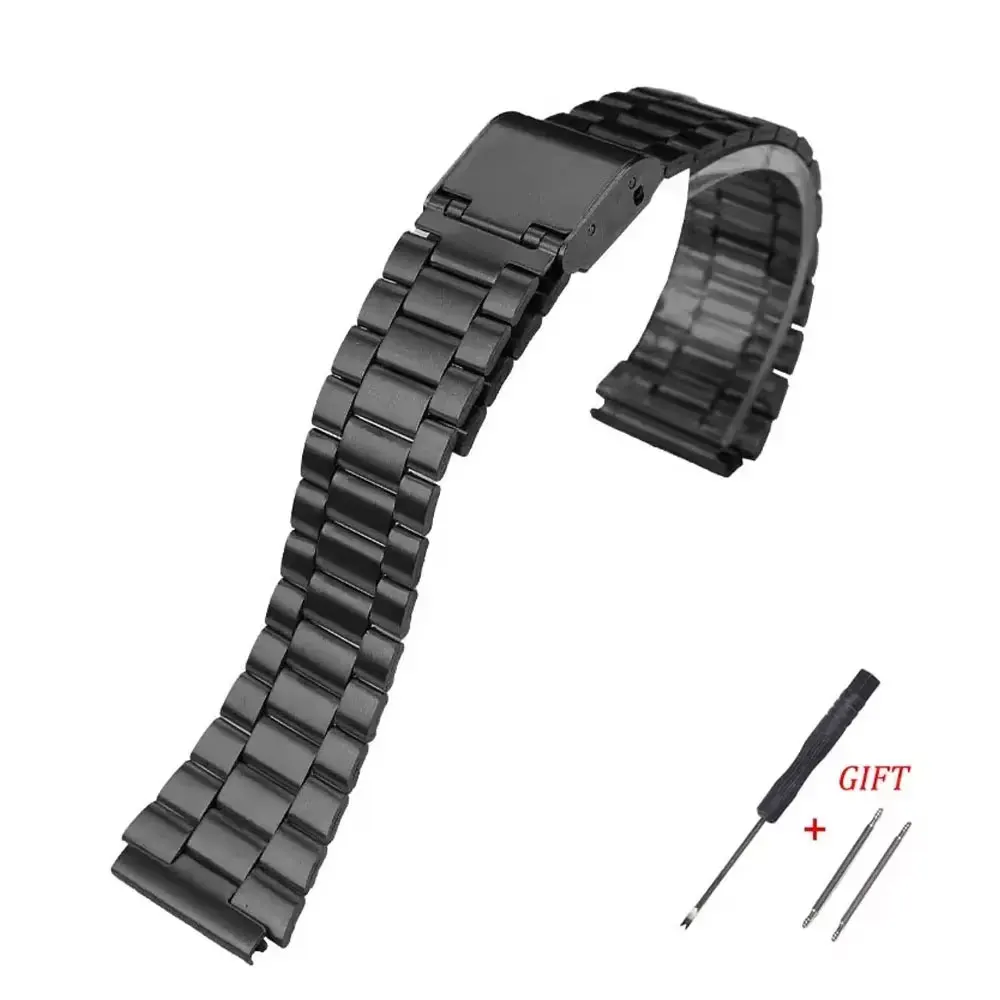 Ремешок из нержавеющей стали 18 мм для Casio F-91W F105/108 A158 A168 AE1200 AE1300 металлический