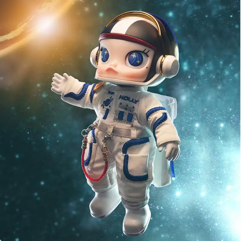 

Molly Stardust Movable Doll Popmart Astronaut PVC Action Figure Ornament Figurines Home Decor Desktop Dolls Model Girls Gift