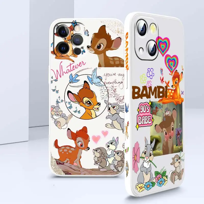 

Disney Fawn Bambi Cool Phone Case For Apple iPhone 14 13 12 Mini 11 XS Pro Max X XR 8 7 Plus SE Liquid Left Rope Cover