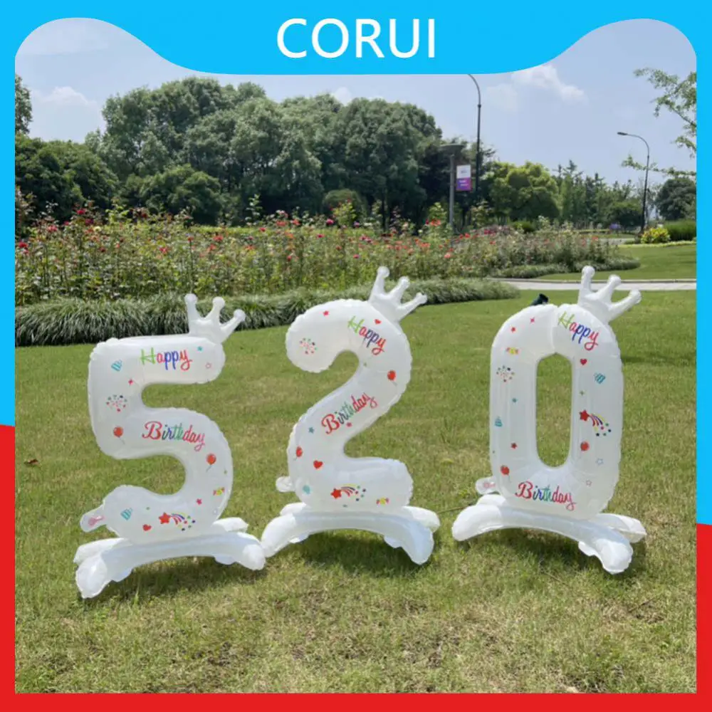 

New 32 Inch Number Foil Balloons Rose Gold Silver Digit Figure Helium Balloon Child Adult Birthday Wedding Decor Party Supplies