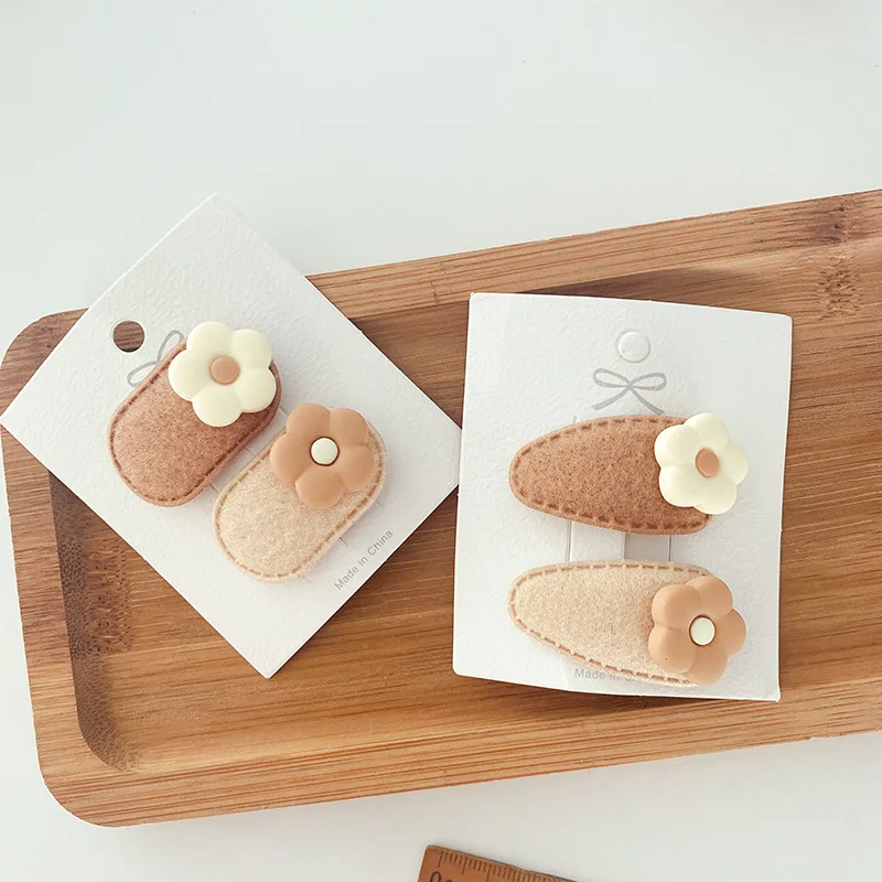 

2Pcs/set Children Hair Pins Clips Cute Flower Hairpins for Baby Girls Korean Style New 2022 Kids Accessorie Toddler Headband