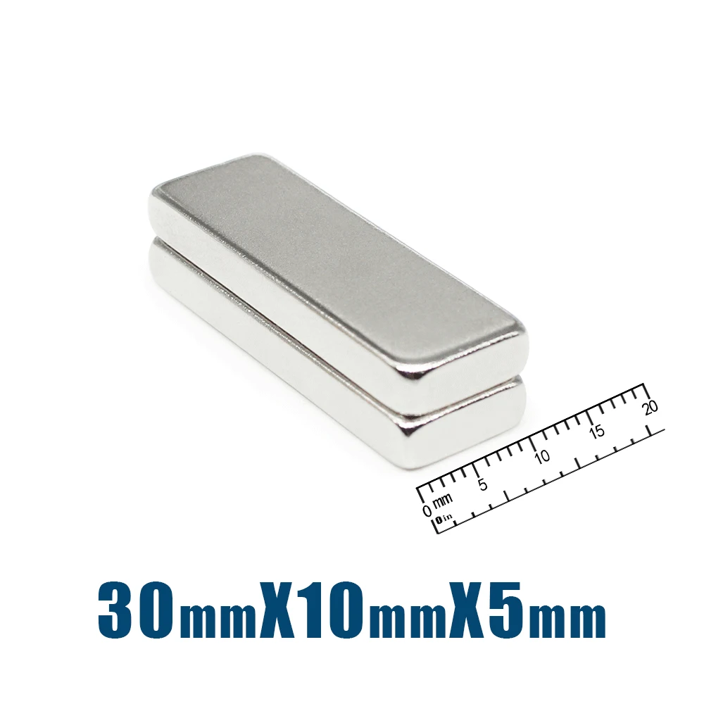 

2/5/10/15/20/30/40PCS 30x10x5 NdFeB Block Super Powerful Strong Magnetic Magnets 30x10x5mm Rare Earth Neodymium Magnet 30*10*5