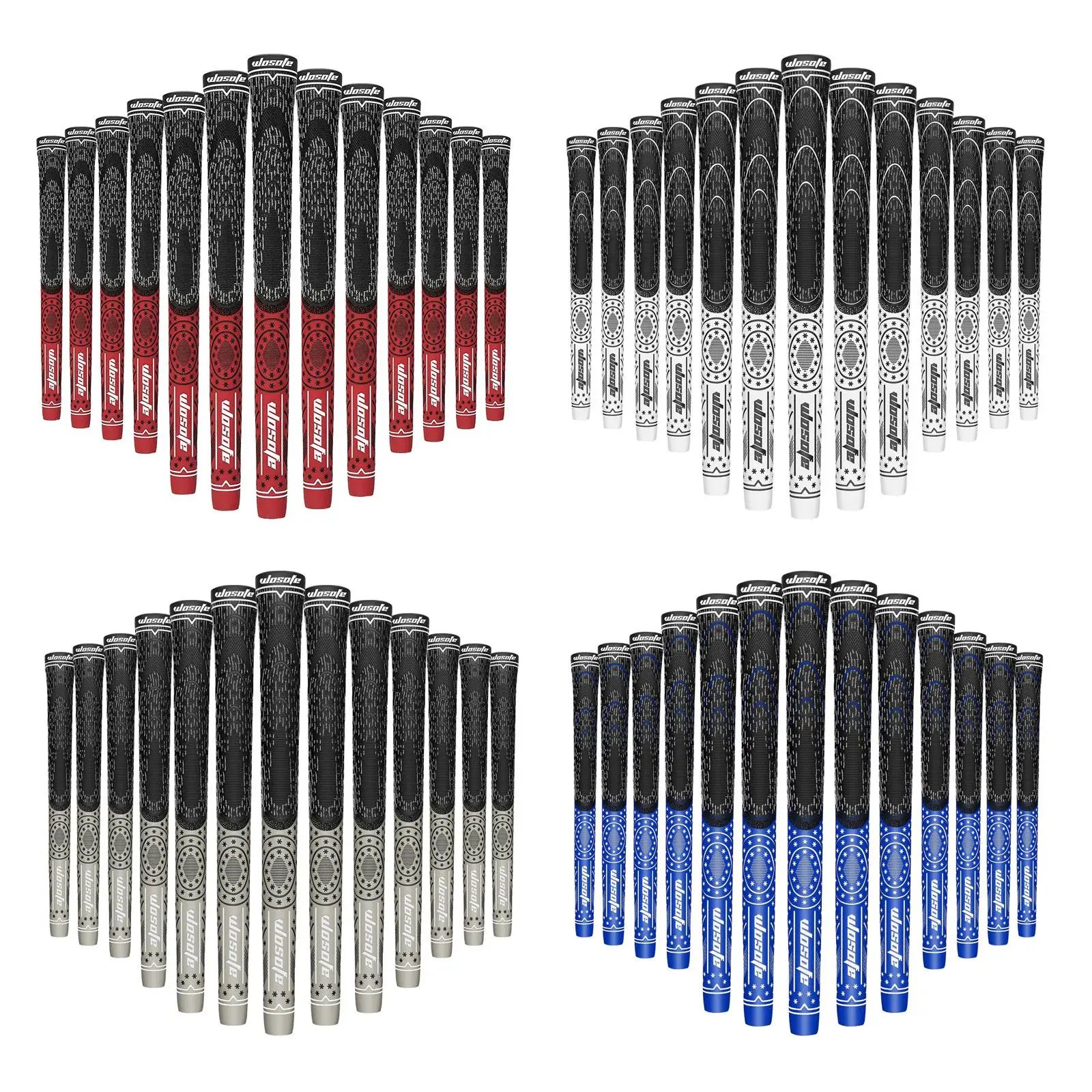 

13x Golf Grips Non-Slip Rubber Golf Club Grips Practice Aids Golf Swing Trainer Tools Shock Absorption Accessories