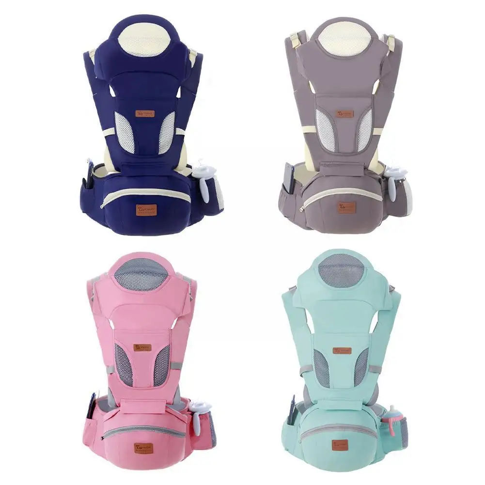 

0-48 Month Ergonomic Baby Carrier Infant Hipseat Carrier 3 In 1 Front Facing Ergonomic Kangaroo Infant Sling Wrap For Newbo Q0V0