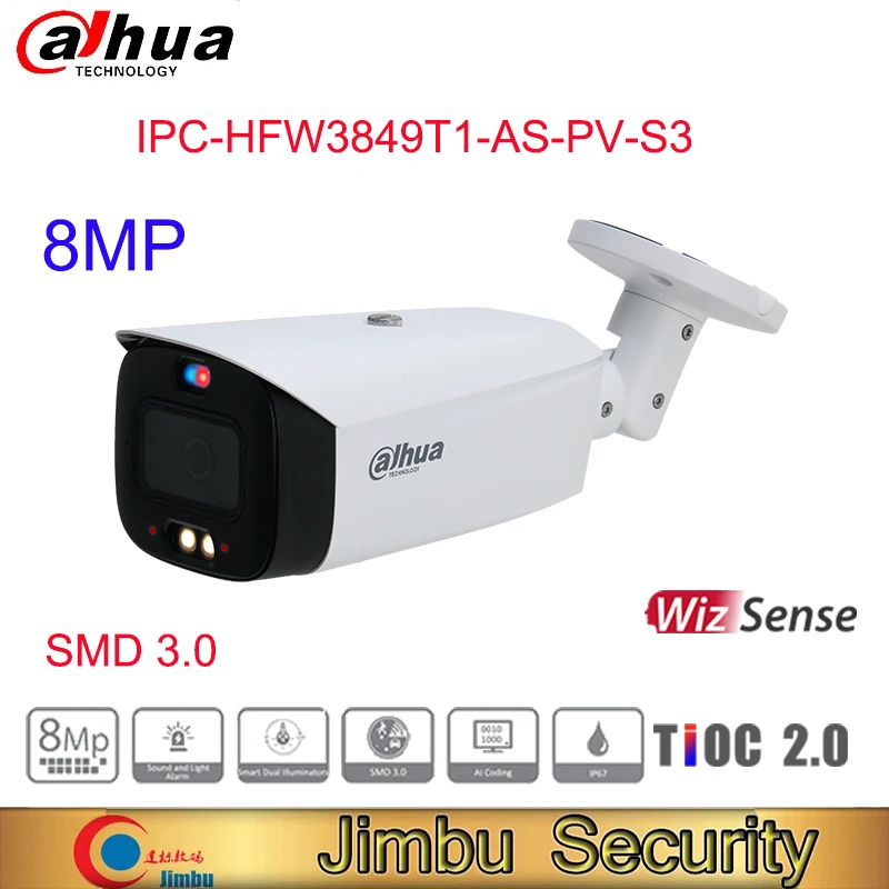 

Dahua 8MP Smart Dual Illumination Active Deterrence Fixed-focal Bullet WizSense Network Camera IPC-HFW3849T1-AS-PV-S3 SMD 3.0