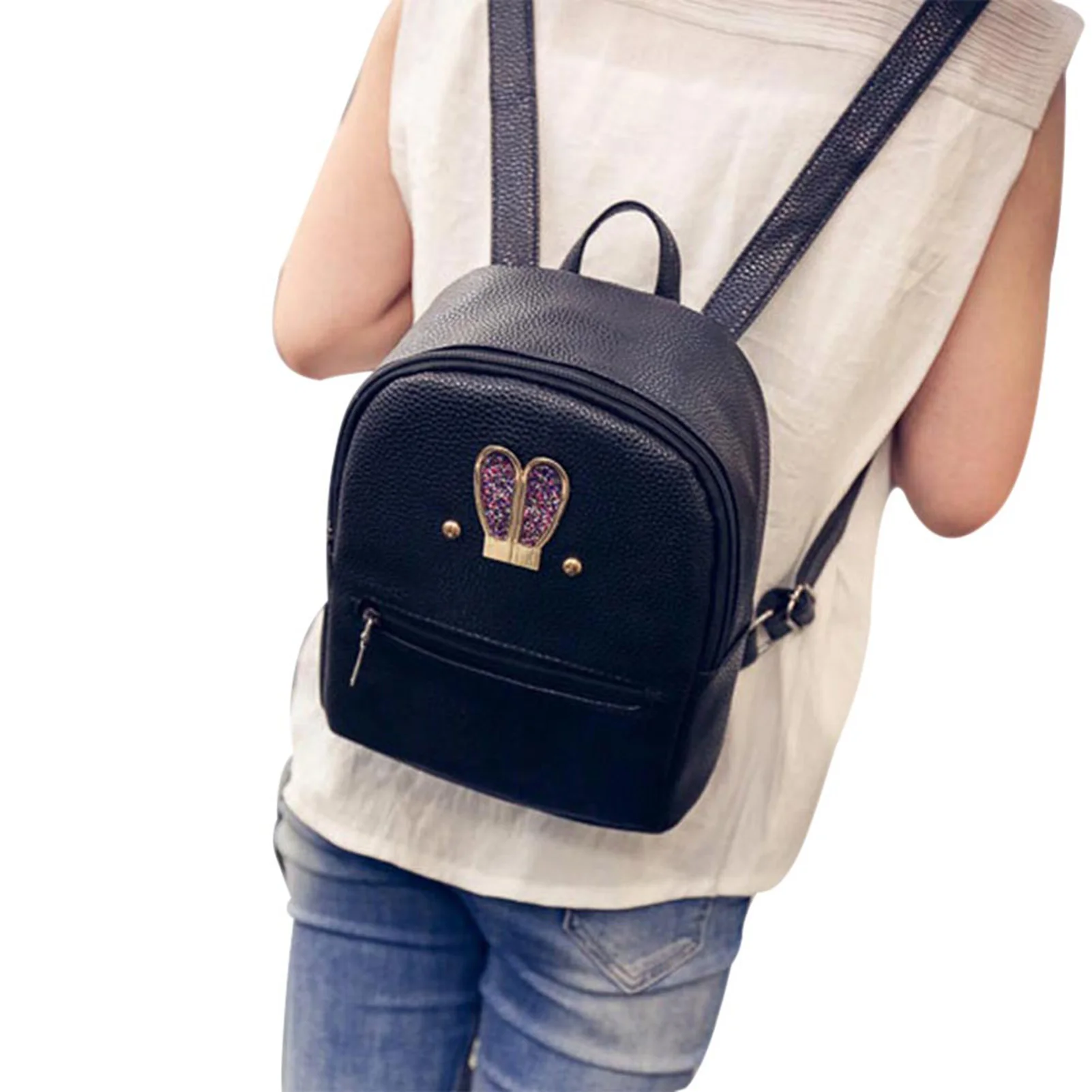 

Newly Classical Rabbit Ears Daypack Backpack Anti Theft Daypacks with Large Main Compartment for Outdoor College Workplace