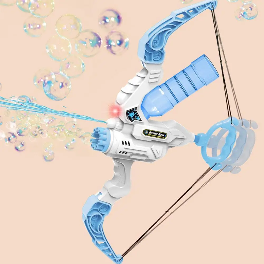 

2 in 1 Automatic Bubble Machine Shooting Water Bow And Arrow Bubble Machine Summer Outdoor Porous Bubble Blowing Toy For Kids TY