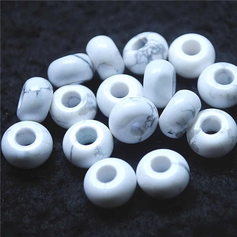 10 шт. женские бусины из бирюзы и агата 7 х14 мм