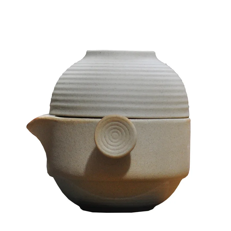 

Китайский чайный набор кунг-фу, 1 чайник, 1 чайная чашка, дорожные керамические чашки для чая, уличные чайные чашки для чайной церемонии