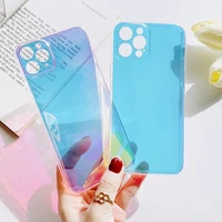 laser phone case for iphone 11 12 13 pro max xs x xr 7 8 plus mini se summer fashion rainbow soft case luxury bumper back