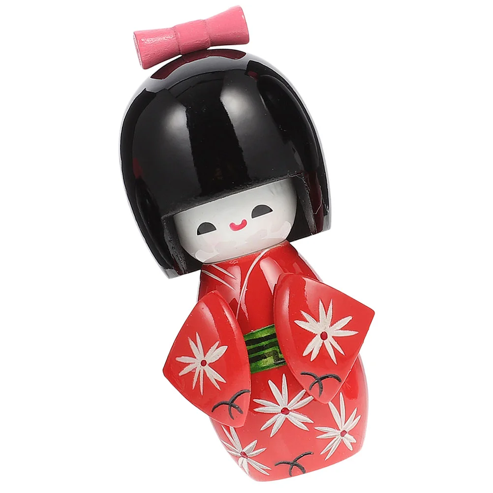 

Japanese Kimono Geisha Asian Decoration Kokeshi Figurine Figurines Sculptures Statue Wood Oriental Female Sushi Shop Dashboard