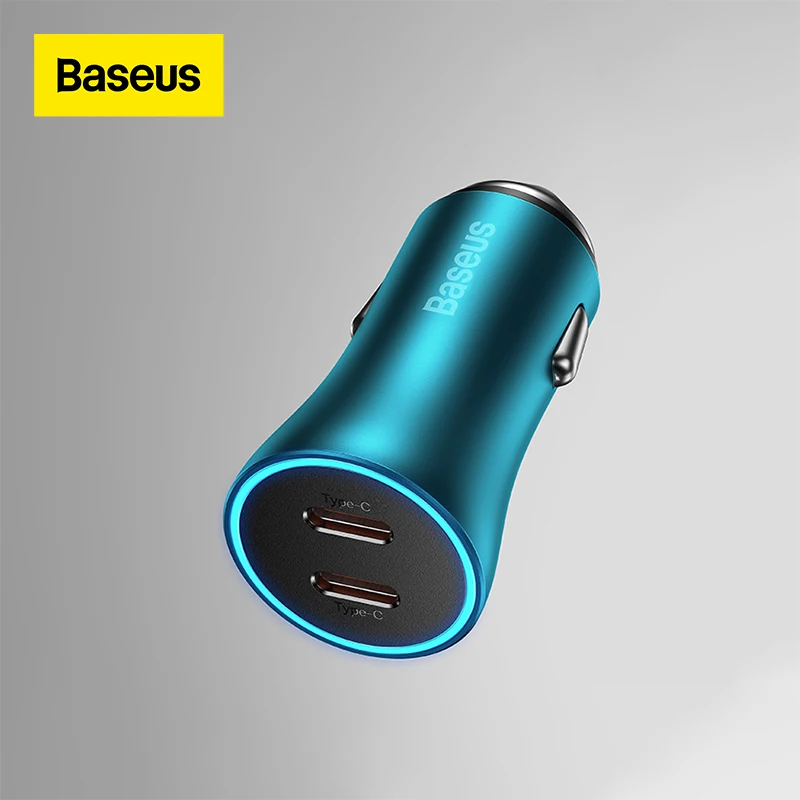 

Baseus 40W Car Charger Dual PD Fast Charging USB C Car Phone Charger Quick Charge 3.0 FCP AFC For iPhone13 Huawei Samsung Xiaomi