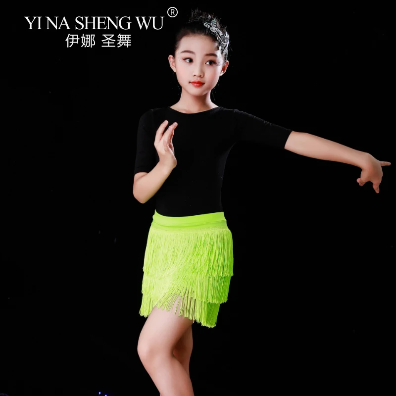 

Girls Latin Dance Dress New Tassel Dance Dresses Girls Dance Competition Costumes Tango Samba Rumba Dance Performance Dancewear