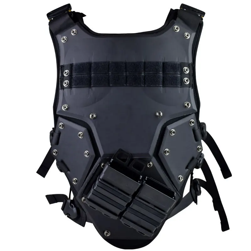 Tactical Combat Transformer Vest Black TF3 Waistcoat With 2 Magazine Pouches Outdoor Airsoft Paintball CS Wargame Hunting Vest