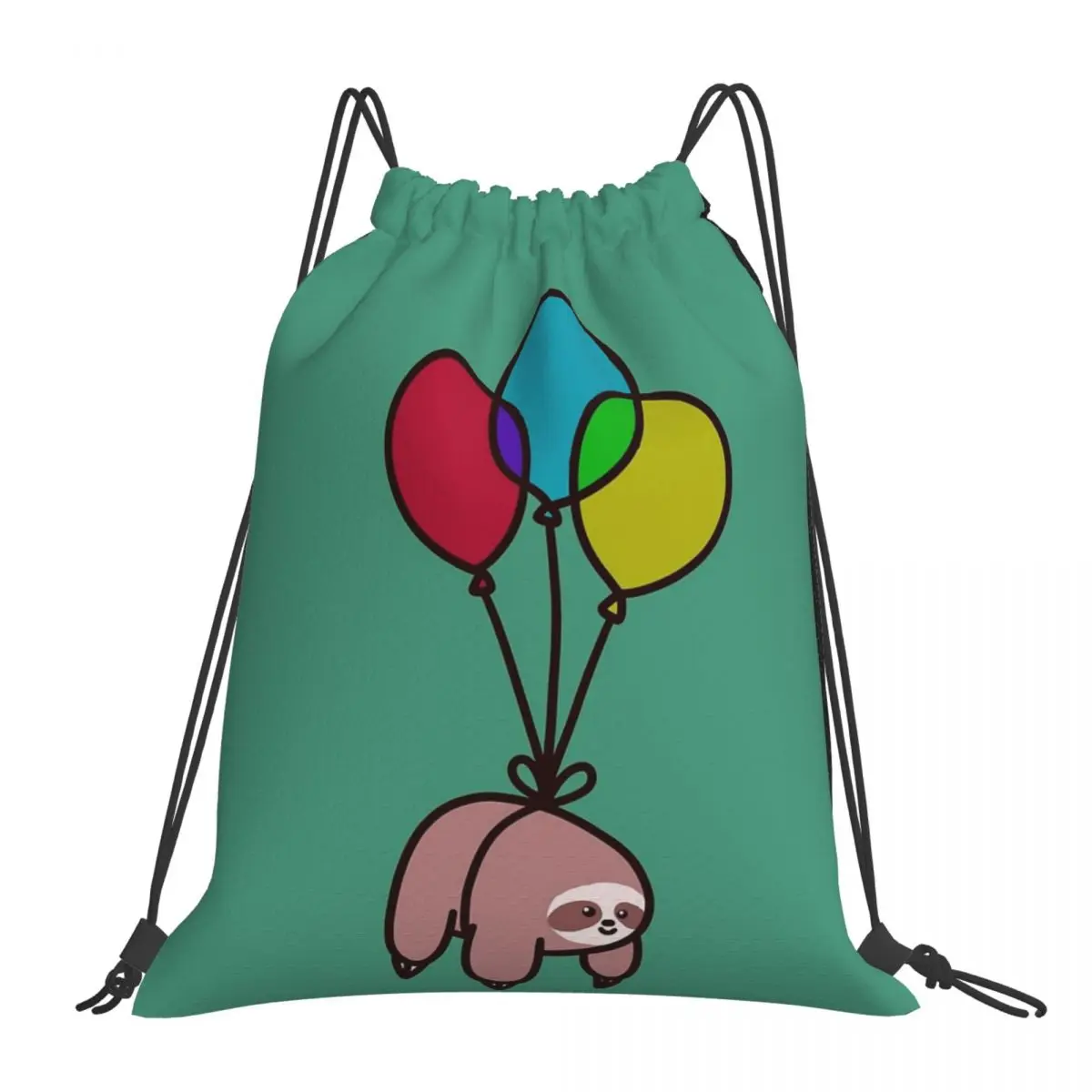 

Balloon Sloth Backpacks Fashion Portable Drawstring Bags Drawstring Bundle Pocket Storage Bag Book Bags For Travel School