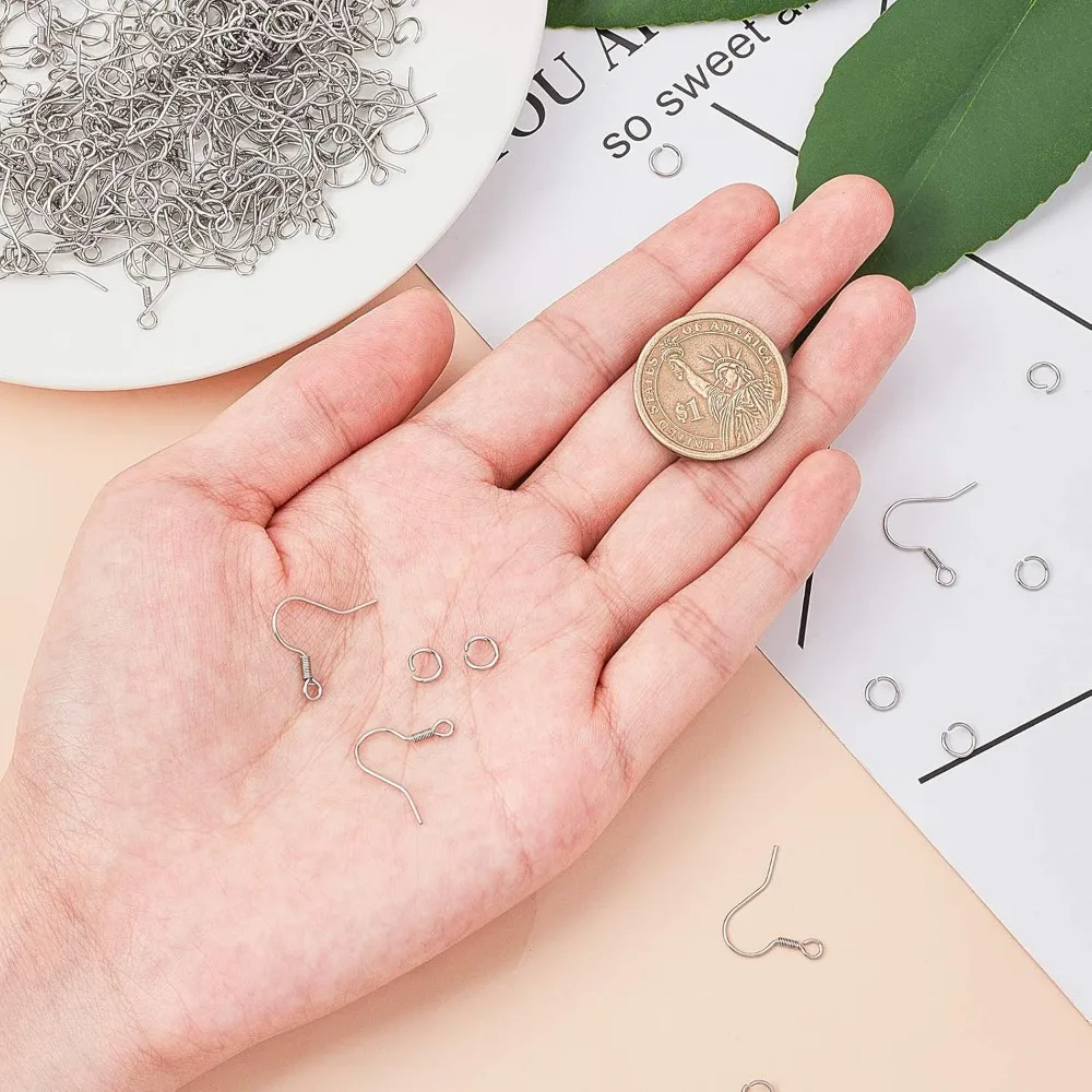 300 шт. крючки для сережек с колец скакания наборы изготовления из гипоаллергенной