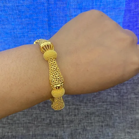 1 шт., золотистые браслеты в эфиопском стиле