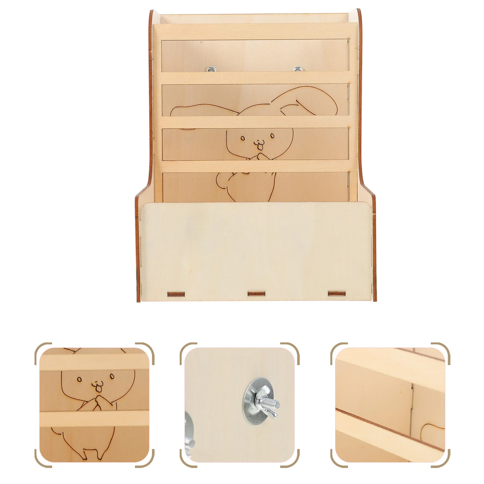 

Hay Feeder Rabbitguinea Bunny Chinchillafor Cage Holder Dispenser Wooden Rack Feedingaccessories Feeders Manger Bowl Cagespet