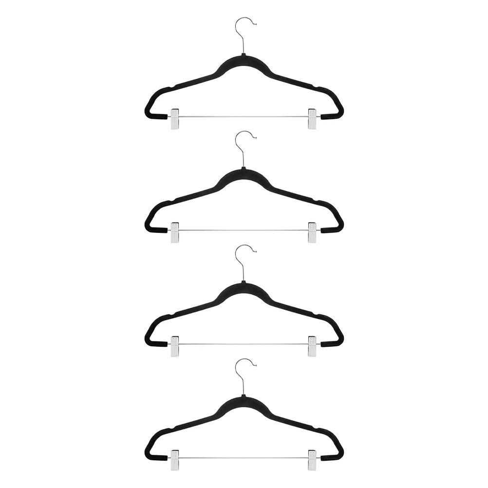 

4Pcs Household Clip Hangers Skirt Hangers Household Clip Jeans Hangers Pants Accessories for Skirt Pants Storage Shop Home