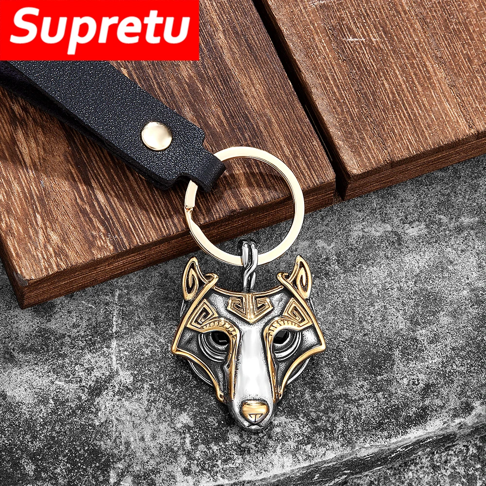 Мужской брелок «Волчья Голова», из нержавеющей стали