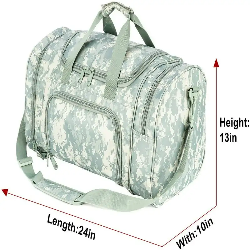 Stylish, Robust and Durable Mens Army Military Travel Gym Bag for Hiking, Trekking, Sports and Outdoor Activities.
