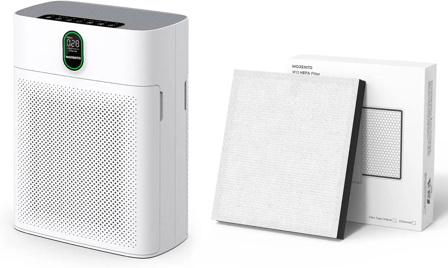 

Air Purifiers with HY4866 Enhanced Filter, White