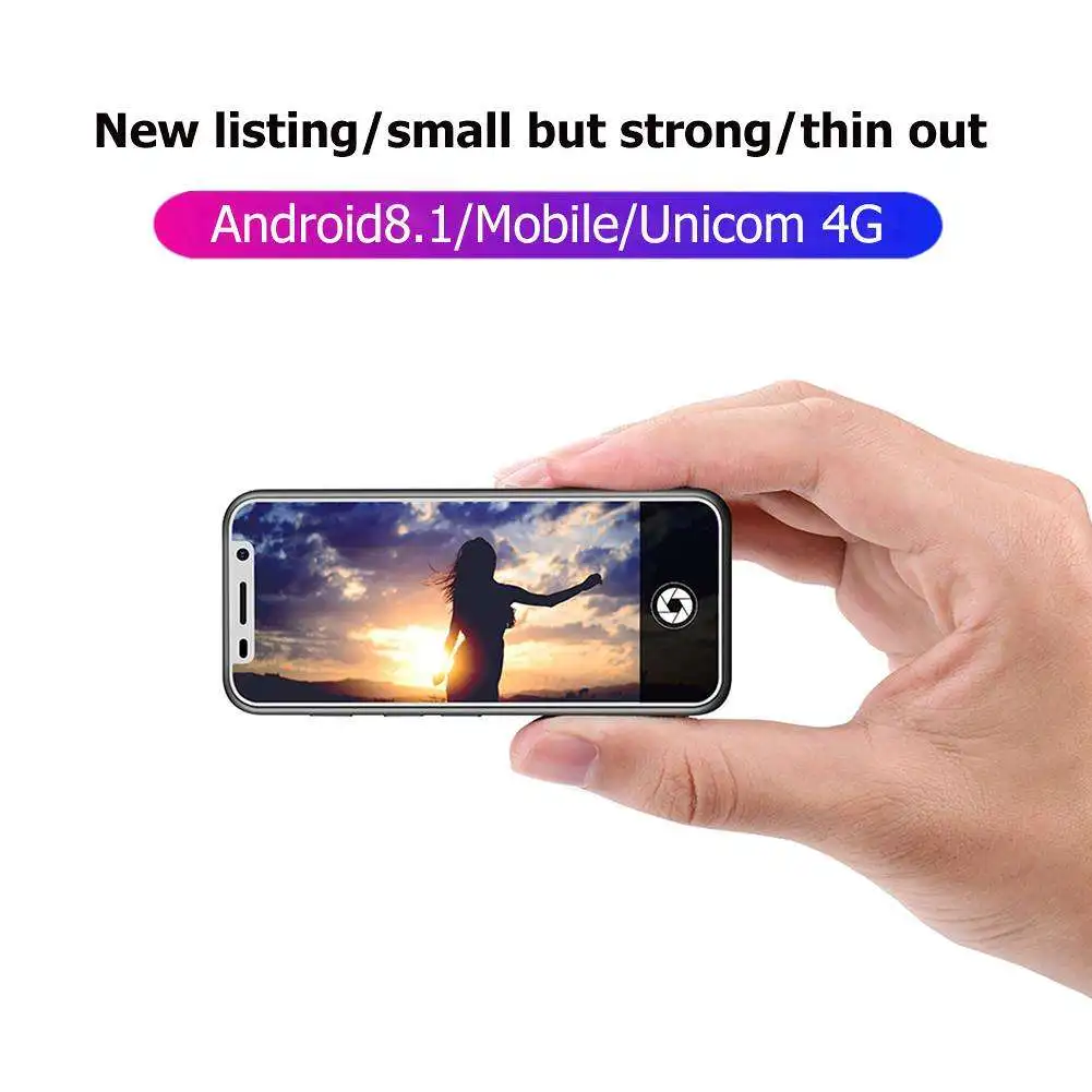 Najtaniej 4G Lte Najmniejszy Telefon Komórkowy Z Androidem 3.4 ''MTK6739 1GB RAM 8GB 32GB ROM Czterordzeniowy Android 8.1 1200mah MINI Mały Smartfon