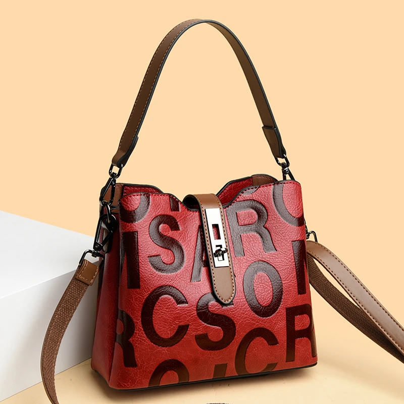 

pink sugao women tote shoulder bag fashion luxury crossbody bag high quality pu leather shopping bag handbag purse 4color
