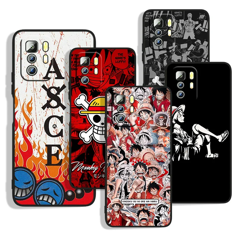 

Anime One Piece For Xiaomi Redmi Note 11S 11T 11 10S 10 9T 9S 9 8T 8 7 6 5A 5 4X Pro Black Soft Phone Case Capa