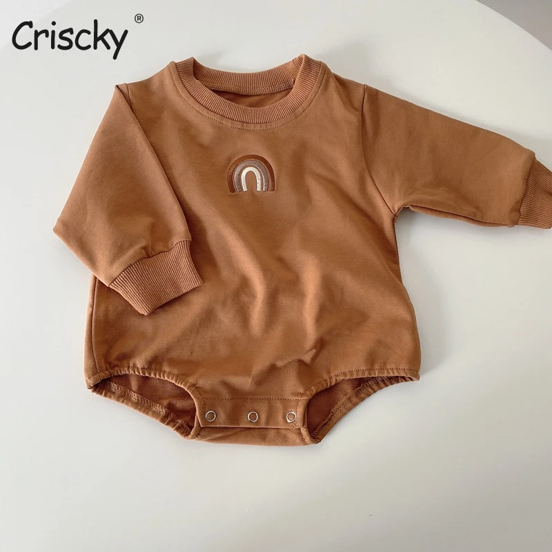

Criscky Autumn Infant Baby Boys Girls Romper Cotton Printed Long Sleeve Newborn Rompers Fashion Baby Clothing