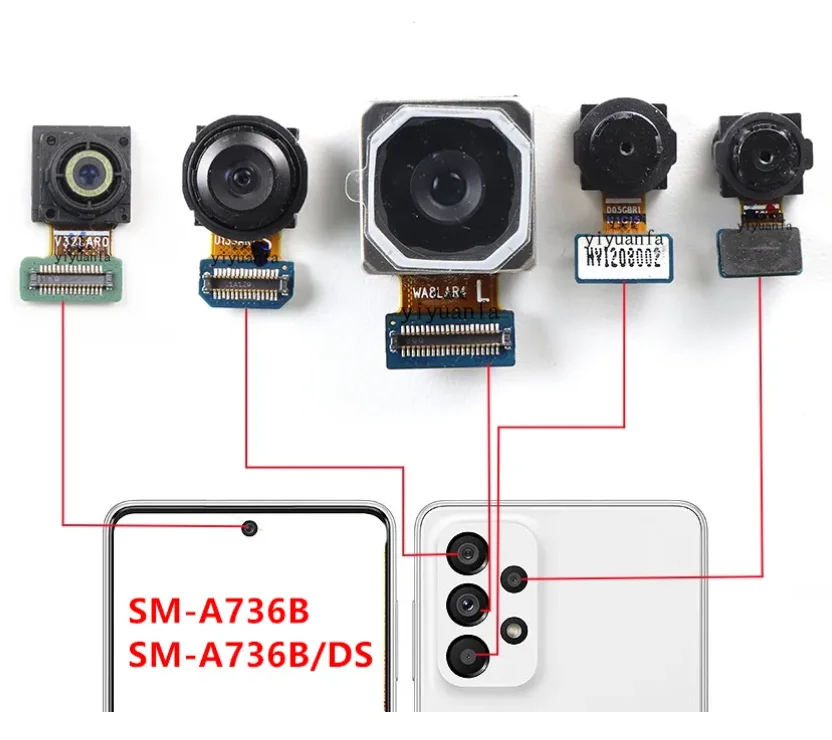 

For Samsung Galaxy A73 5G A736 Front Facing Selfie Back Main Telephoto Macro Depth Ultrawide Camera Repair Part