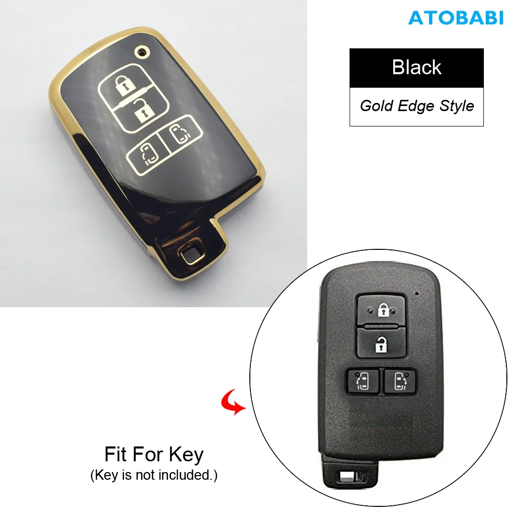 

Чехол для автомобильного ключа из ТПУ, оболочка для автомобильных ключей, аксессуары для Toyota Sienta 2017 2018 2019 Alpard Vellfire HV, ноя Вокси, эскивер